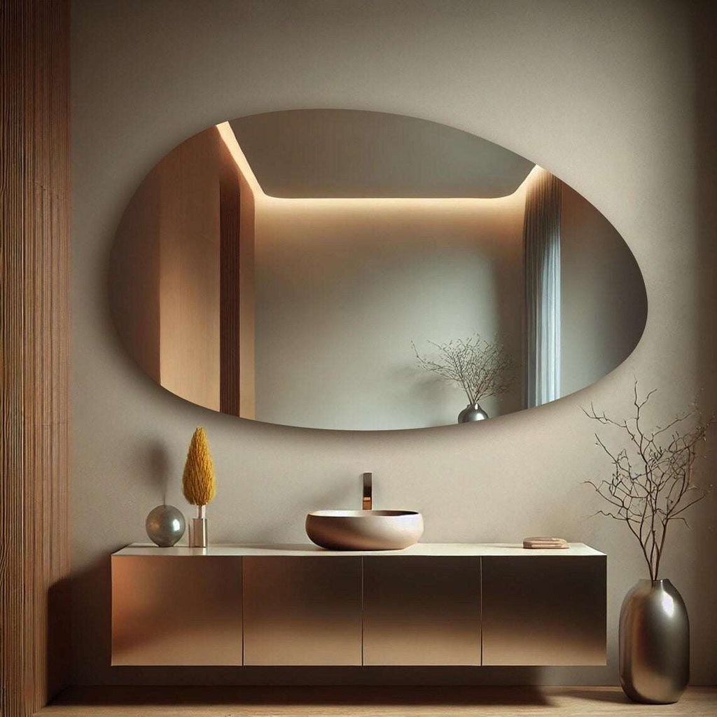 Halo - Modern Backlit Oval Mirror