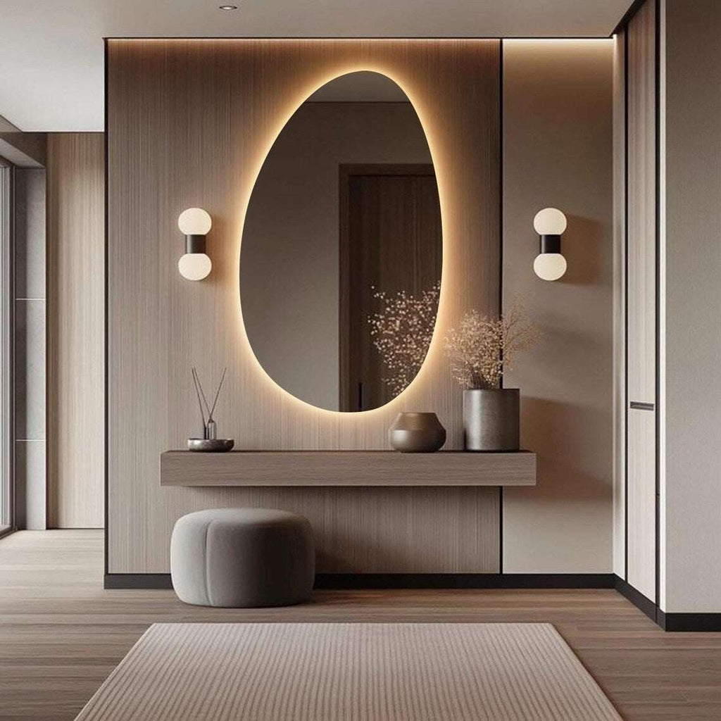 Halo - Modern Backlit Oval Mirror