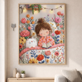 Dreamy Girl Reading Canvas Art