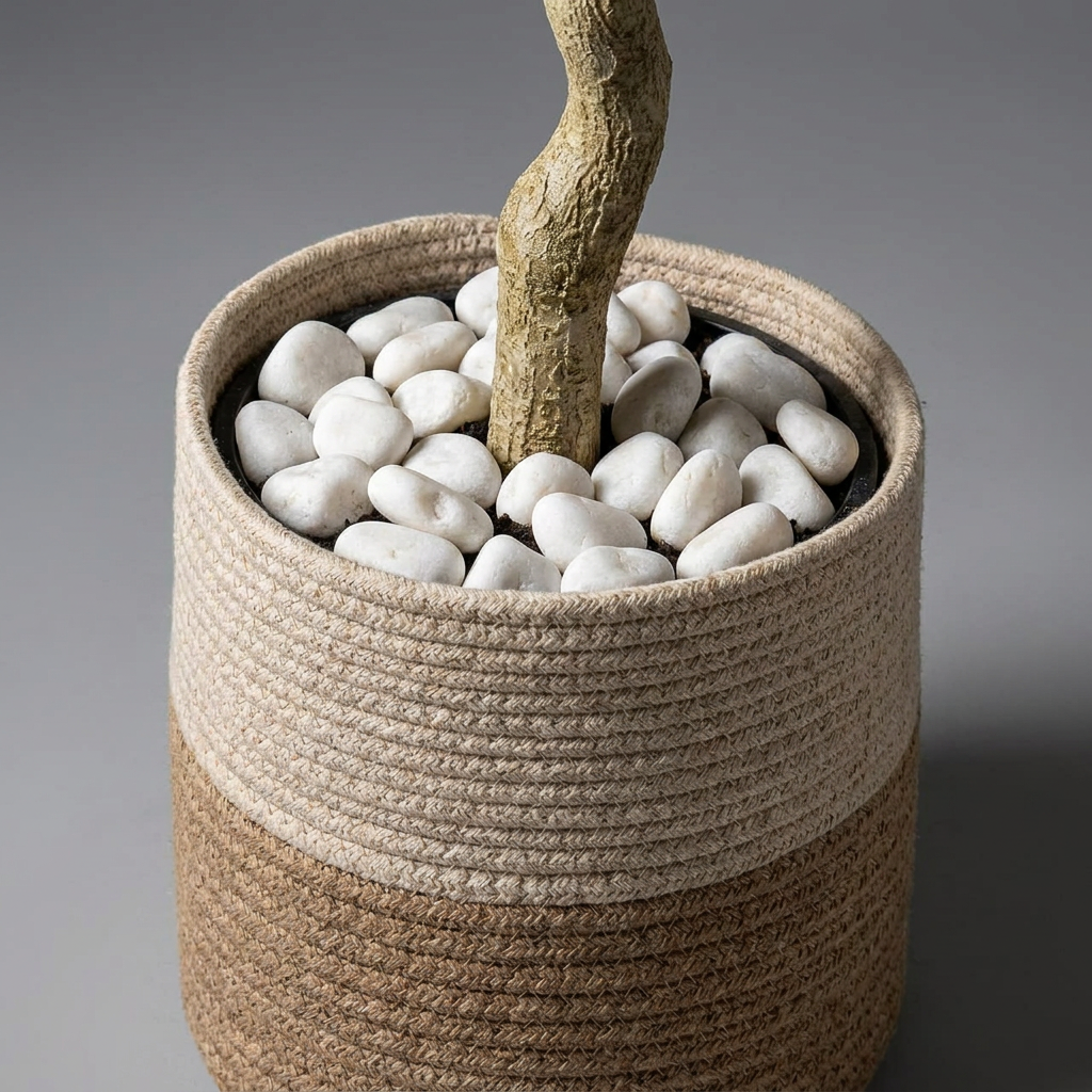 Artificial Olive Tree with White Pebbles 2M