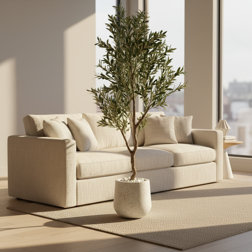 Artificial Olive Tree in Fiberglass Pot