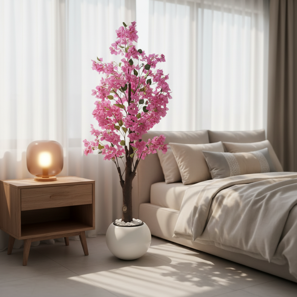 Artificial Fern Tree in Fiberglass Pot