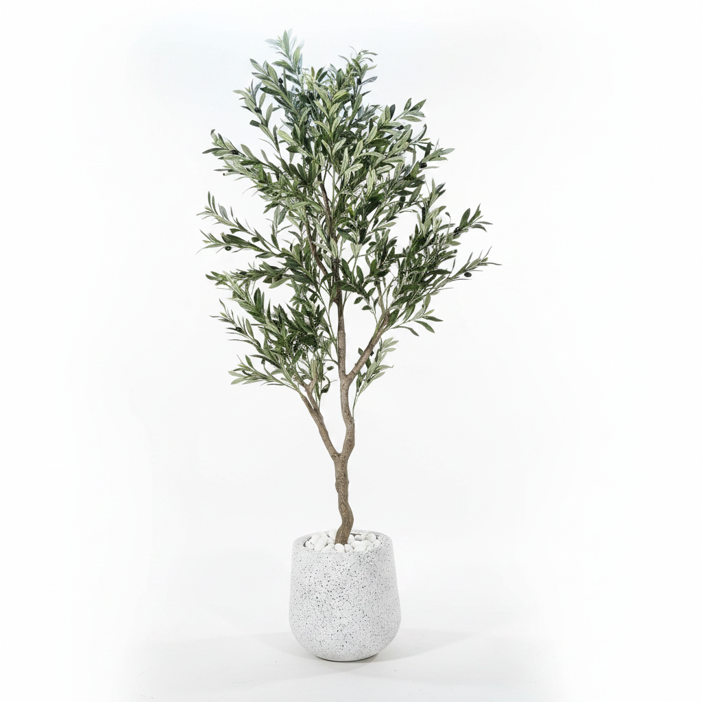 Artificial Olive Tree in Fiberglass Pot