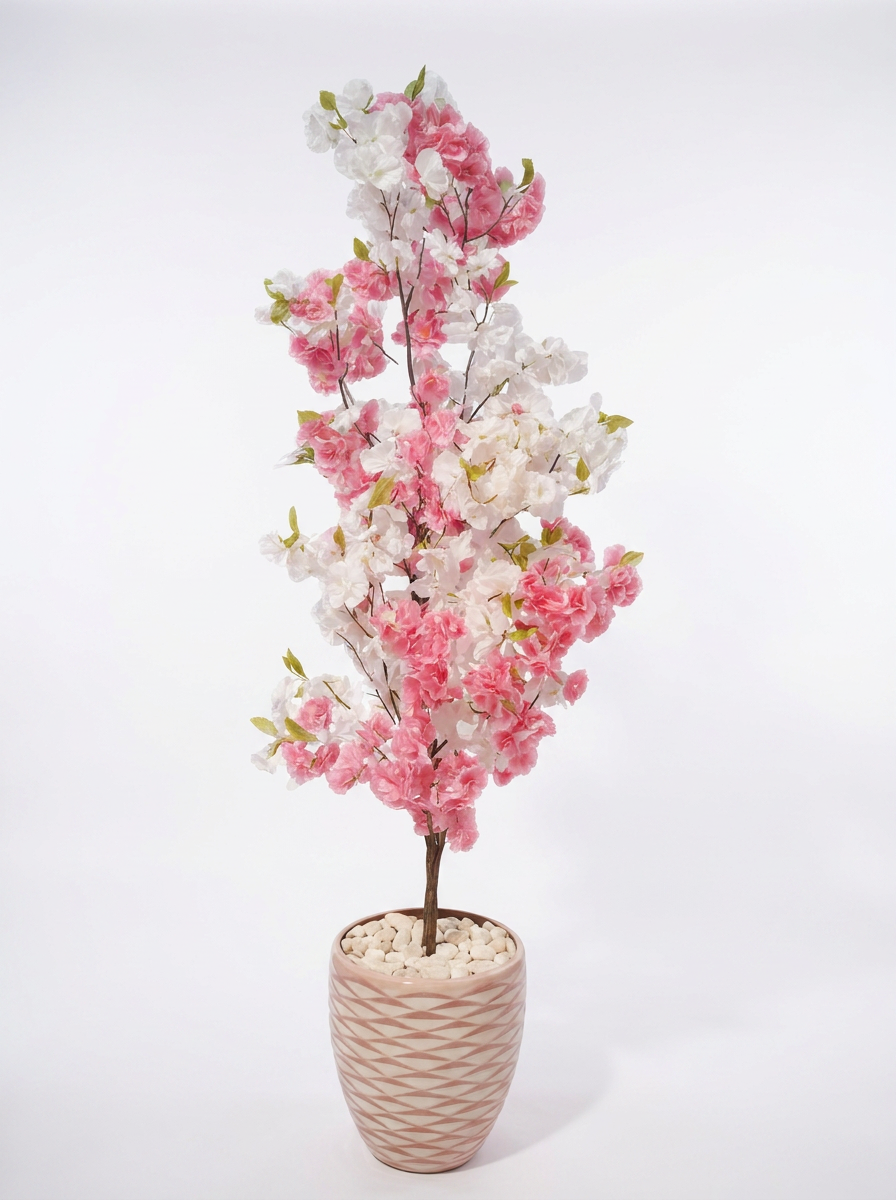 Rosabelle - Artificial Pink & White Blossom Tree