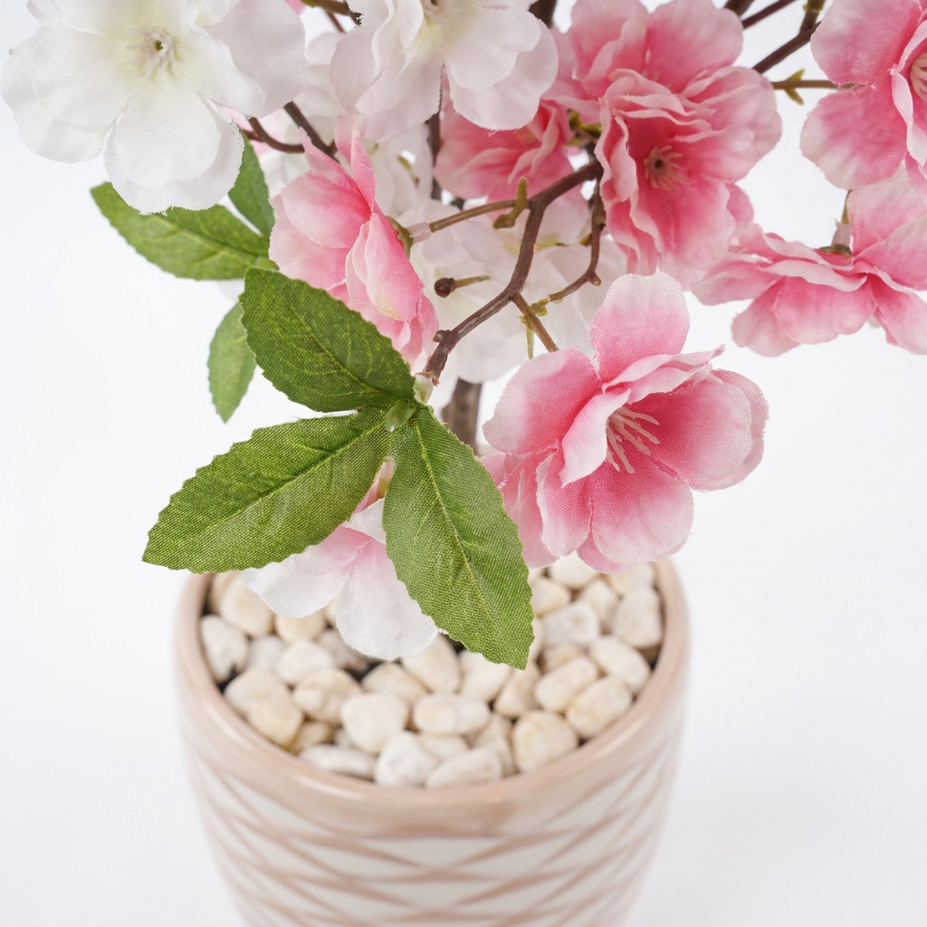 Rosabelle - Artificial Pink & White Blossom Tree