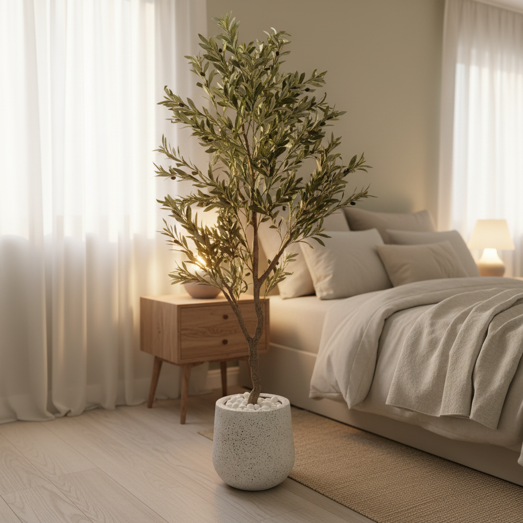 Artificial Olive Tree in Fiberglass Pot