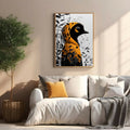 Abstract Bird With Foliage Wall Art