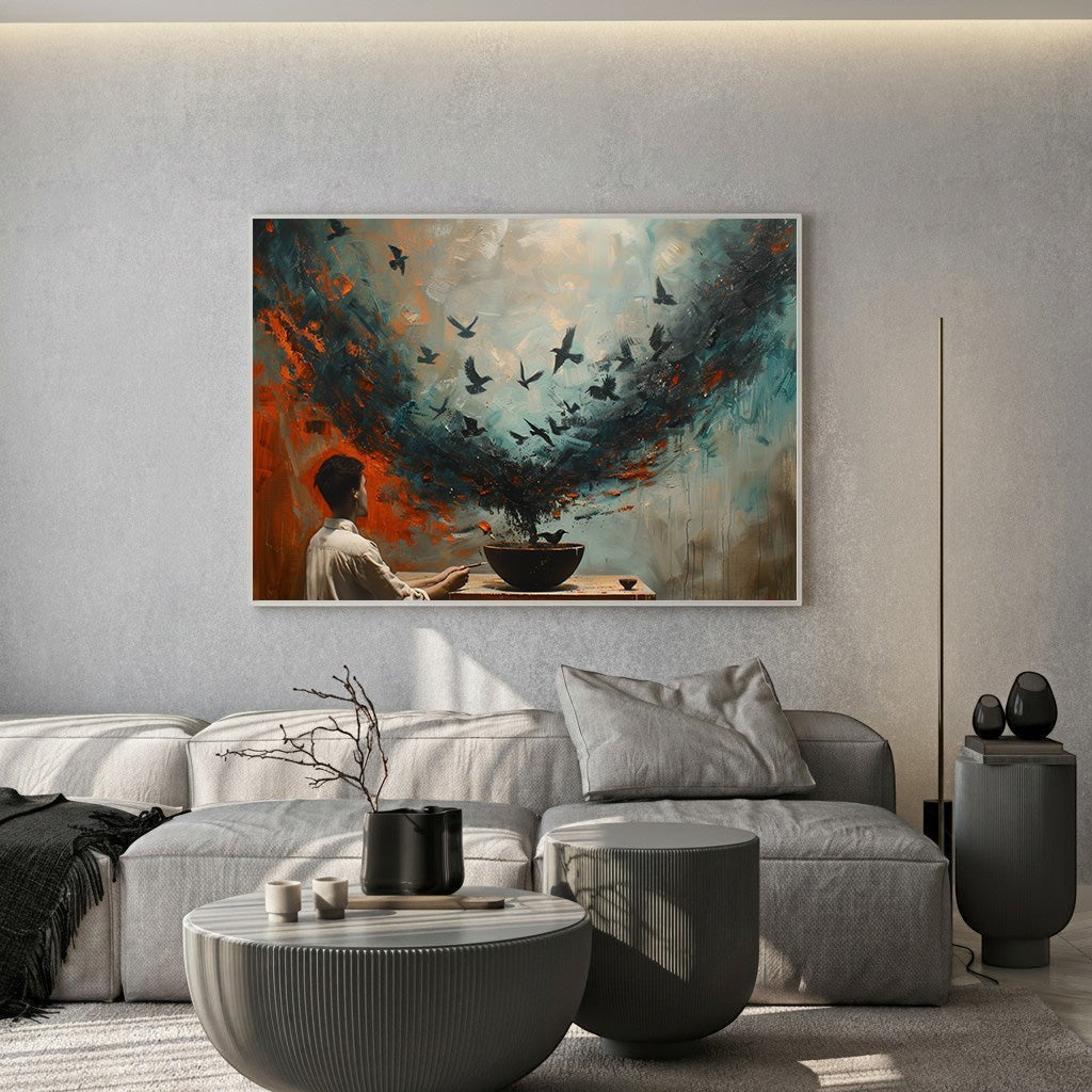 Abstract Bird Release Wall Art