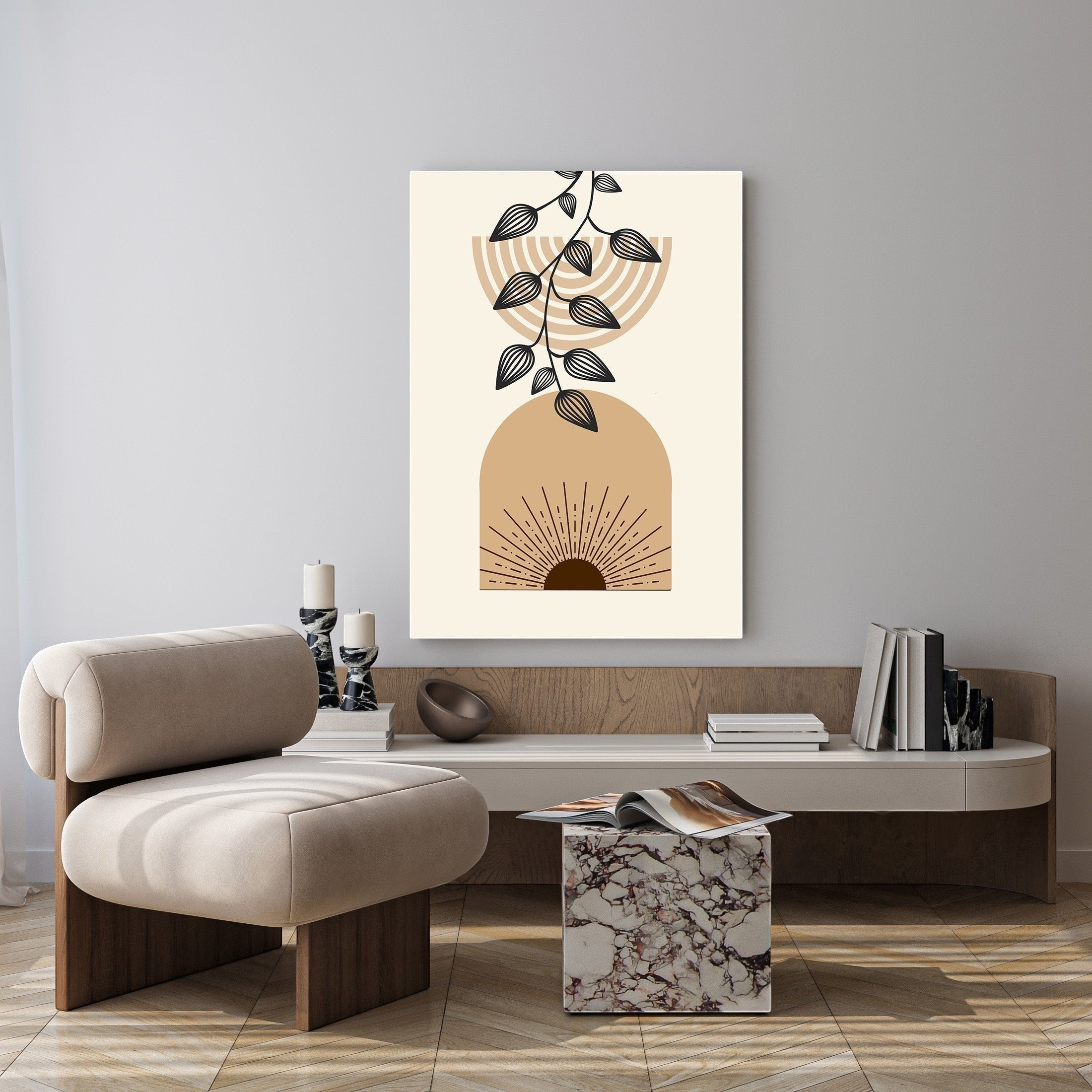 Abstract Botanical Arch Wall Art