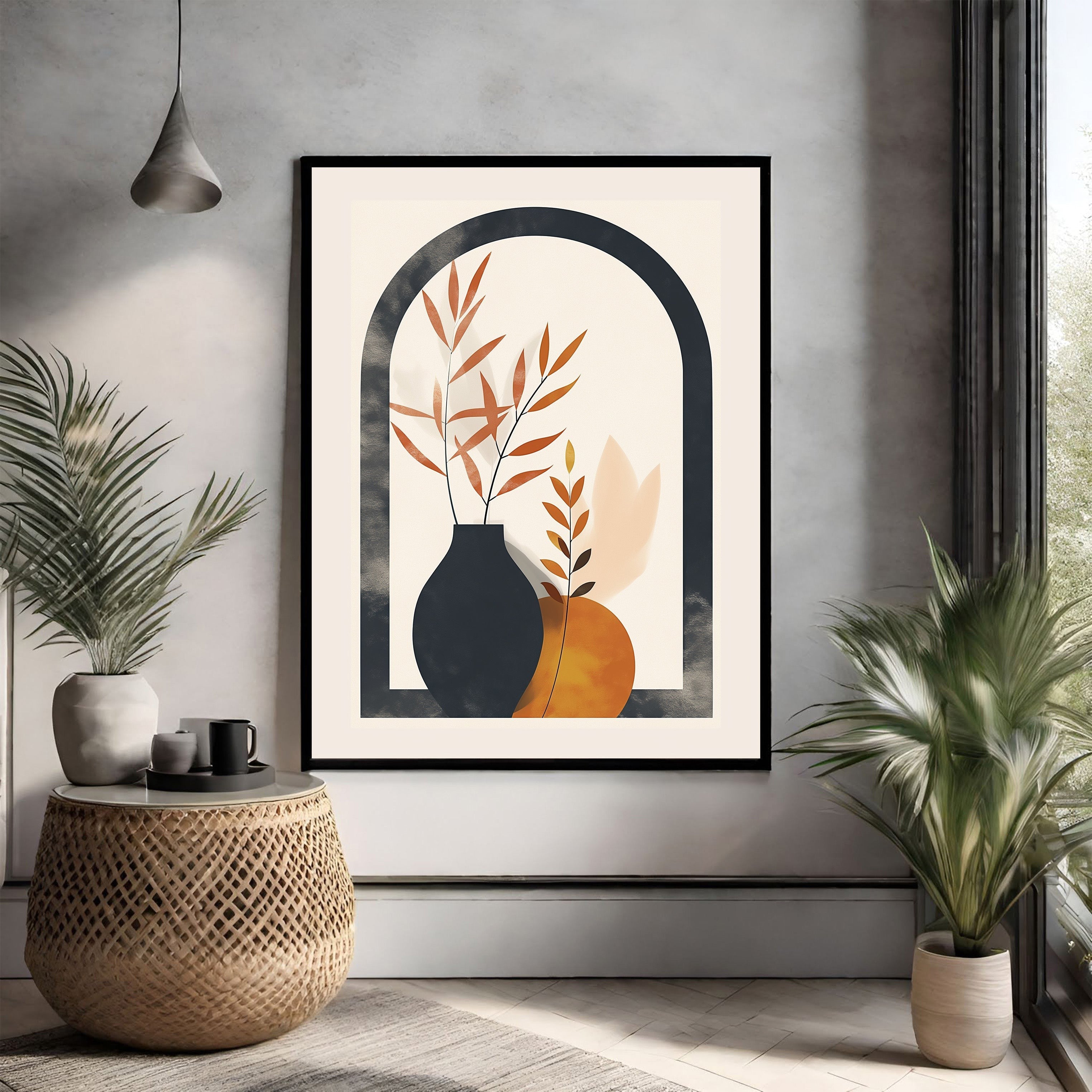 Abstract Botanical Archway Wall Art