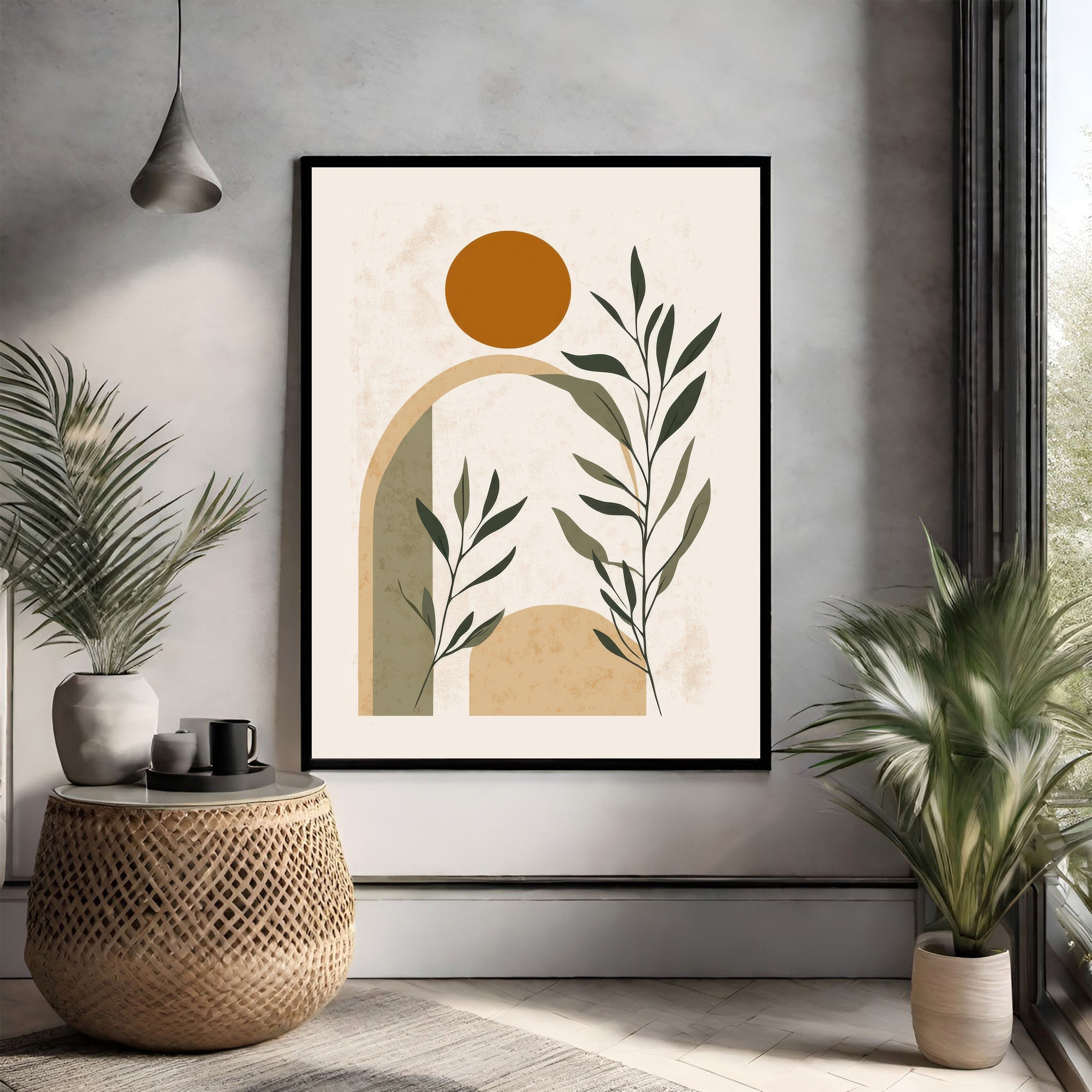 Abstract Botanical Archway Wall Art