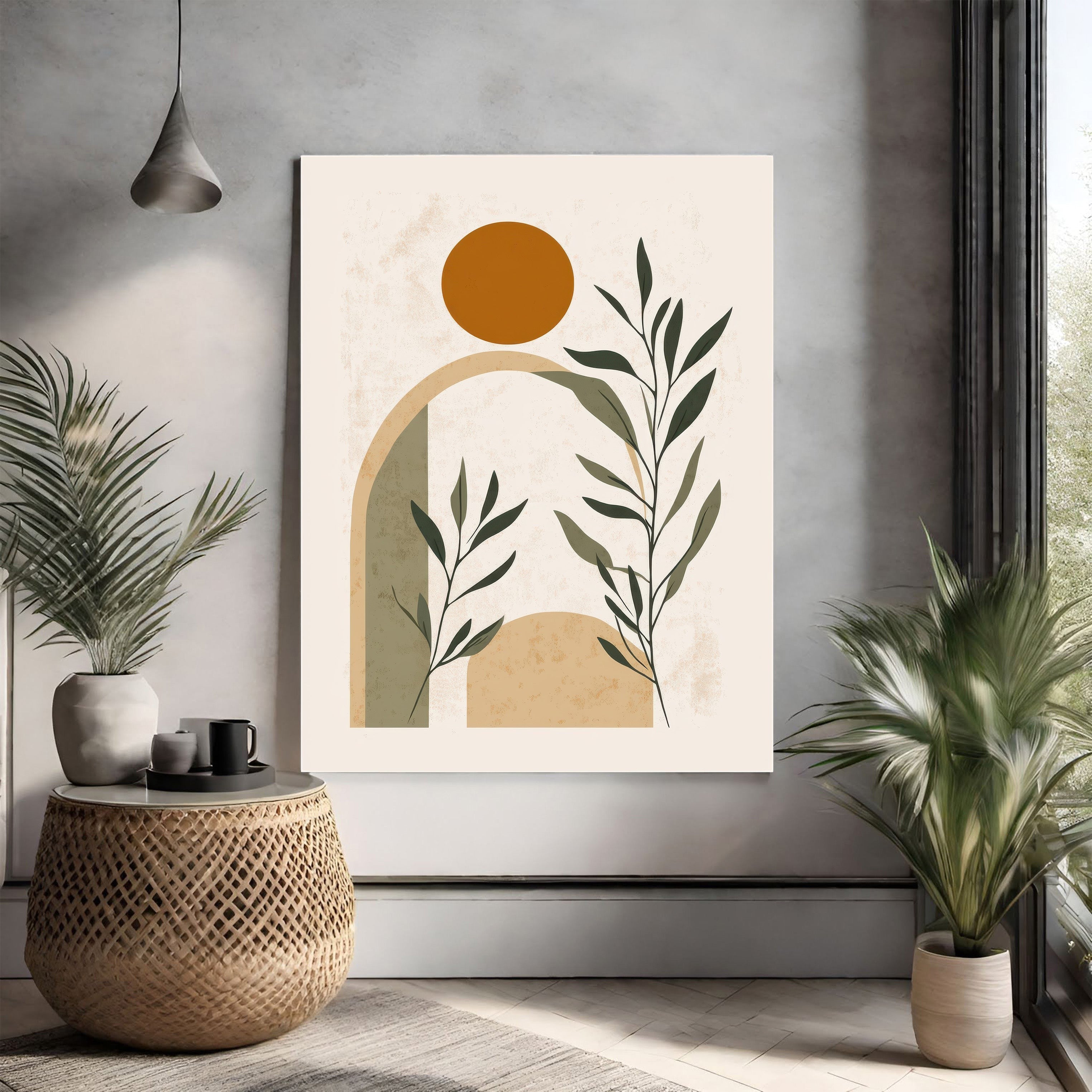 Abstract Botanical Archway Wall Art
