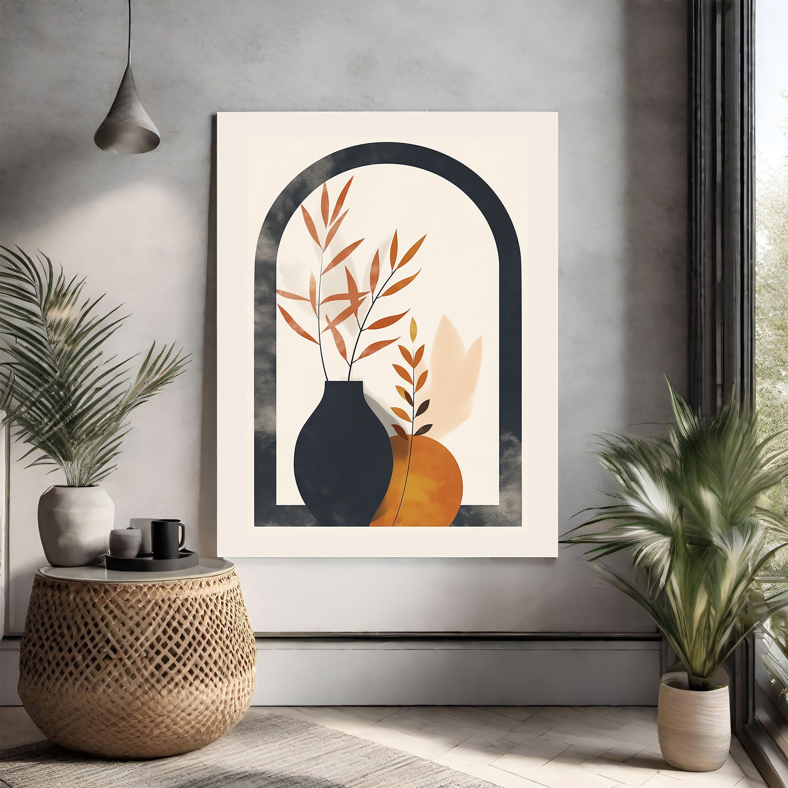 Abstract Botanical Archway Wall Art
