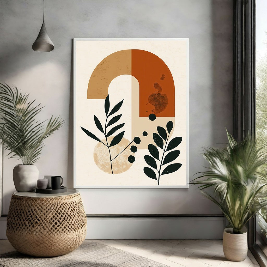 Abstract Botanical Archway Wall Art