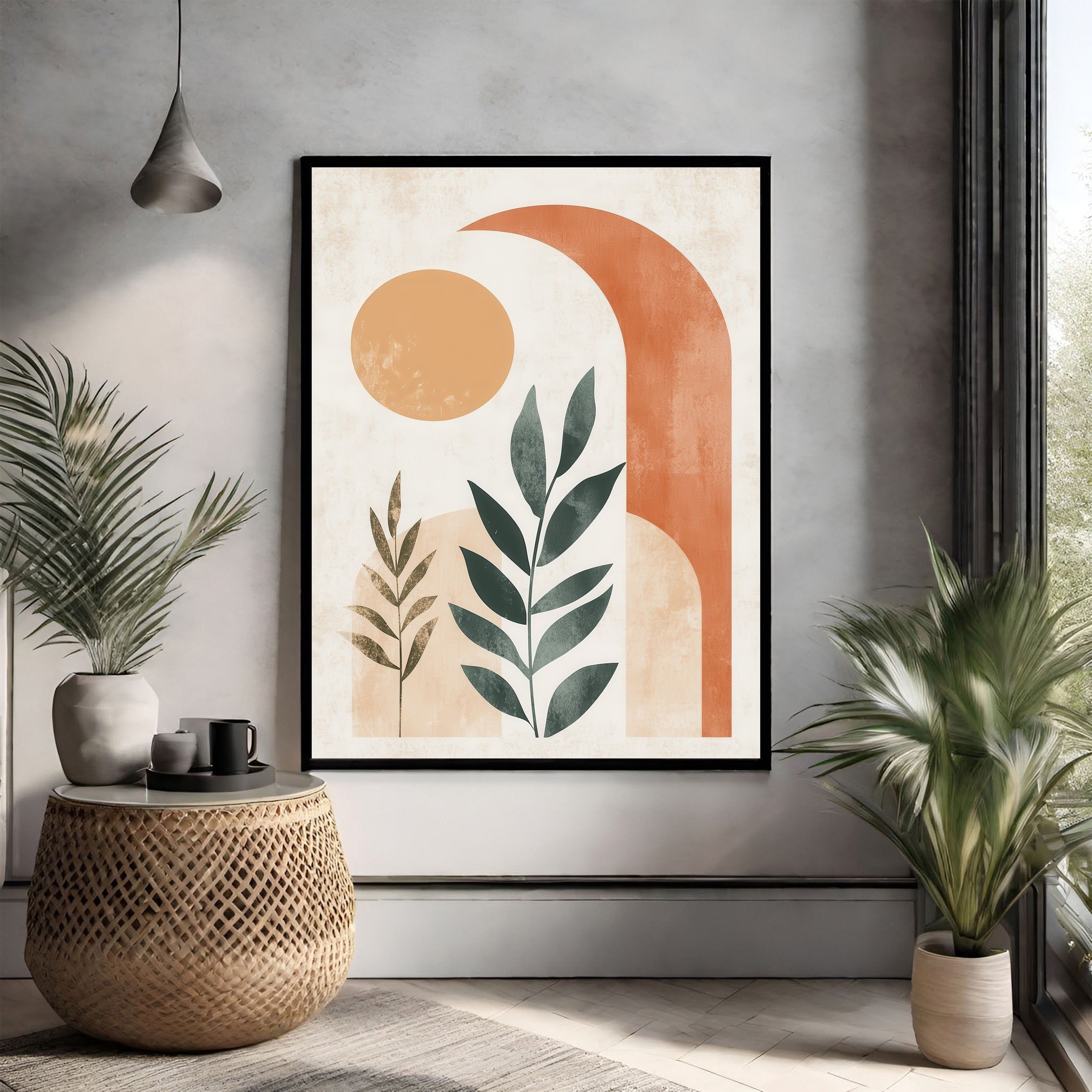 Abstract Botanical Archway Wall Art