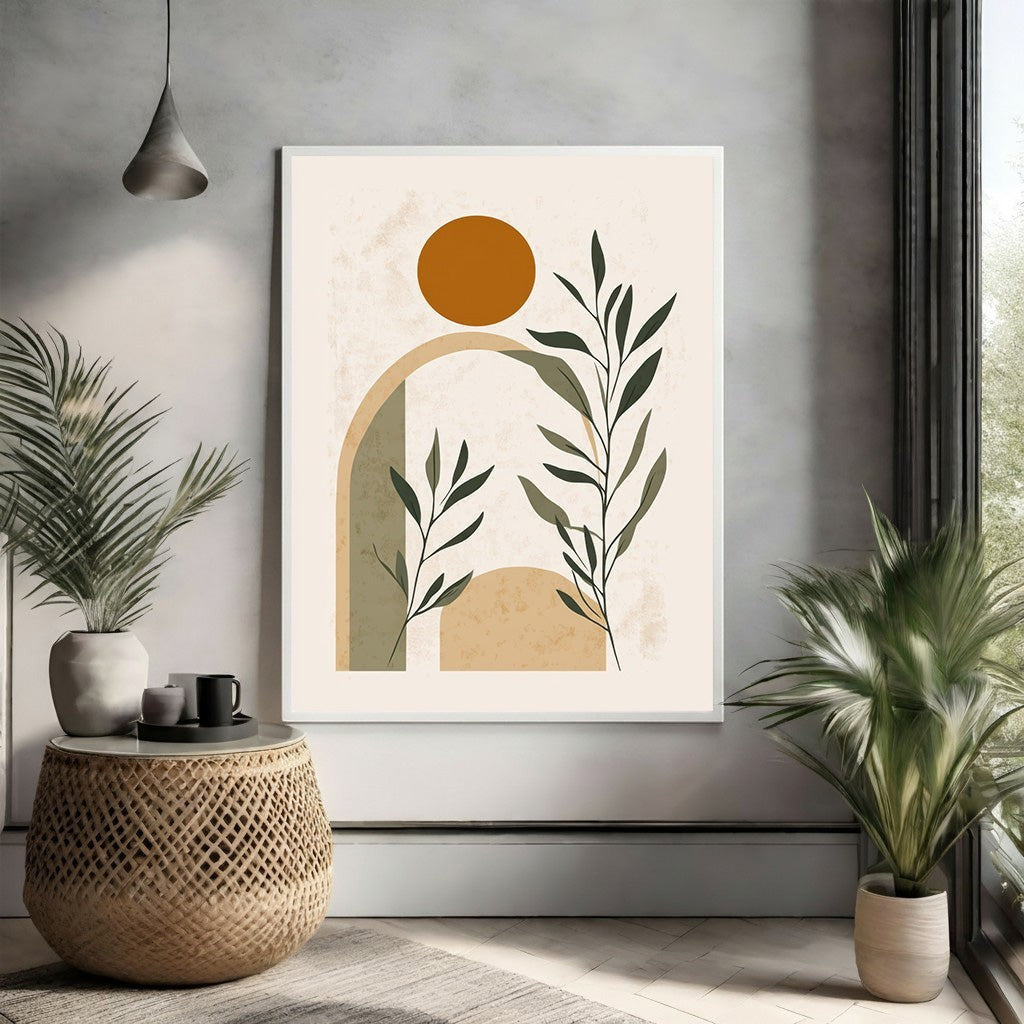 Abstract Botanical Archway Wall Art