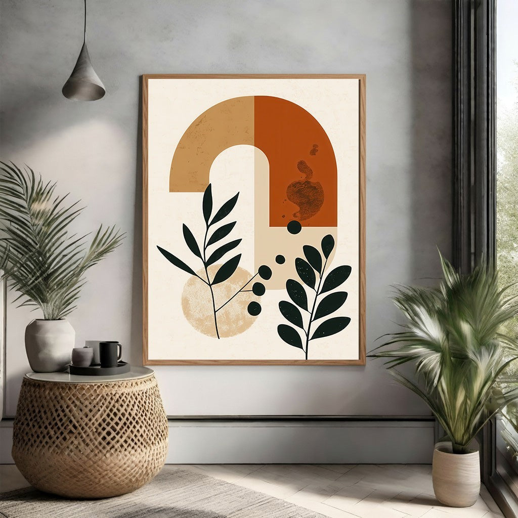 Abstract Botanical Archway Wall Art