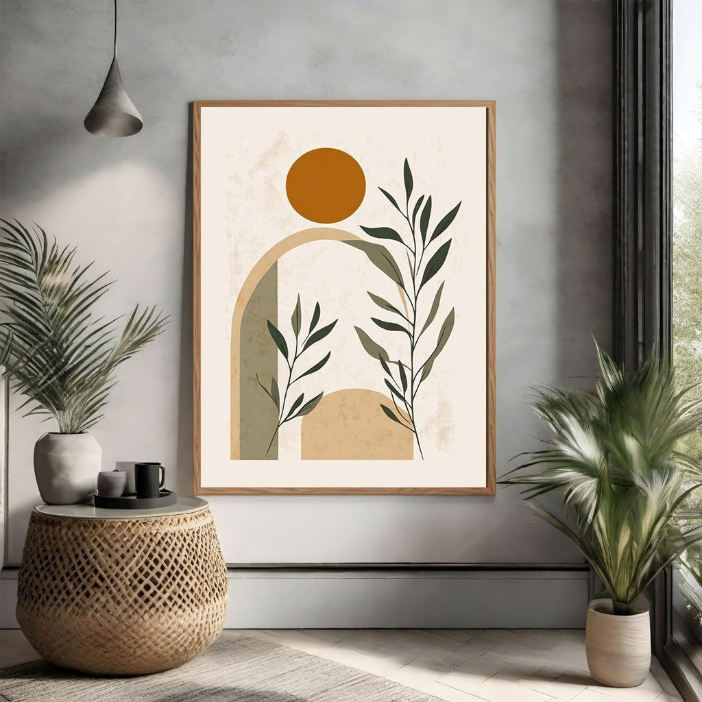 Abstract Botanical Archway Wall Art