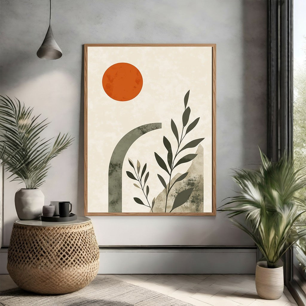 Abstract Botanical Archway Wall Art