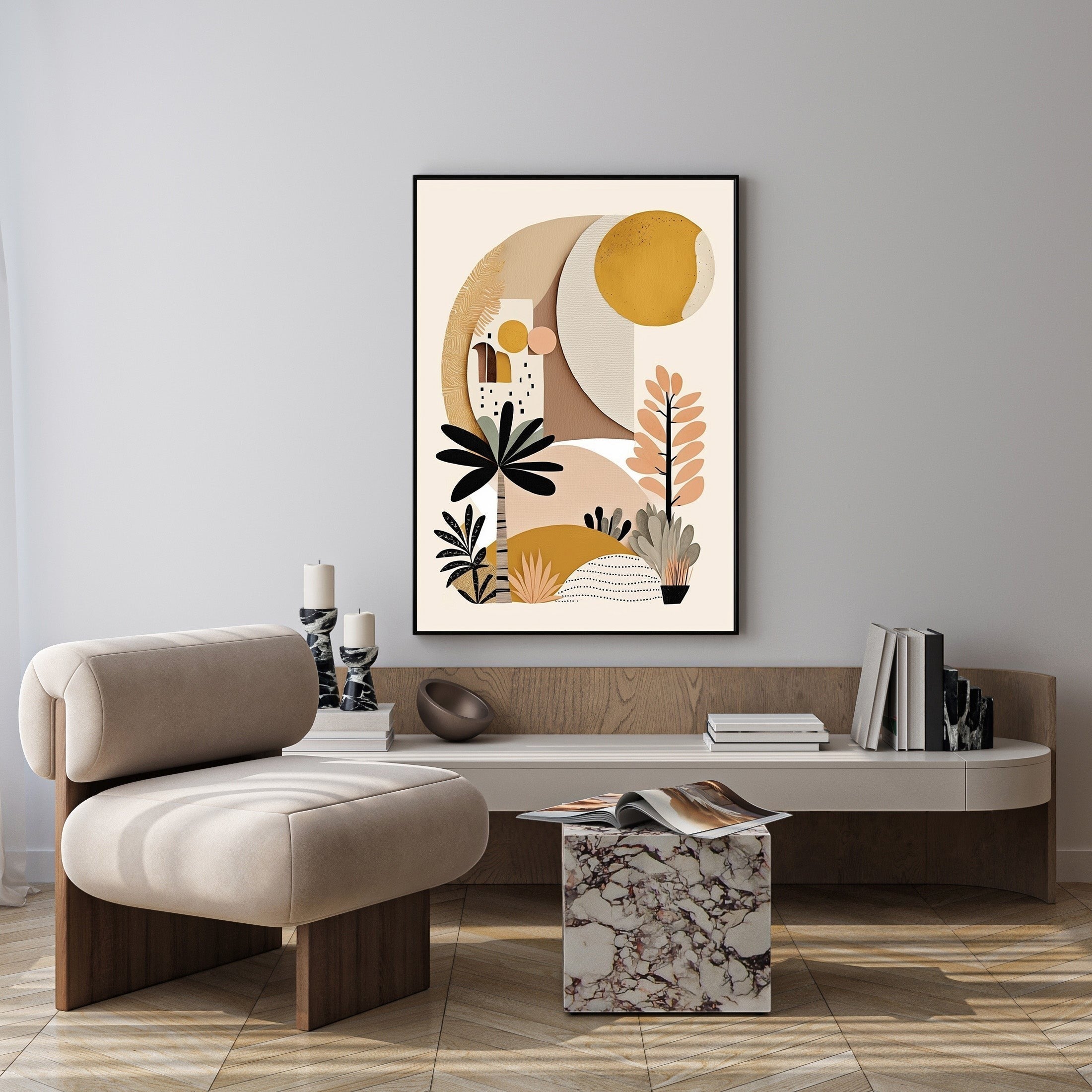 Abstract Desert Landscape Wall Art
