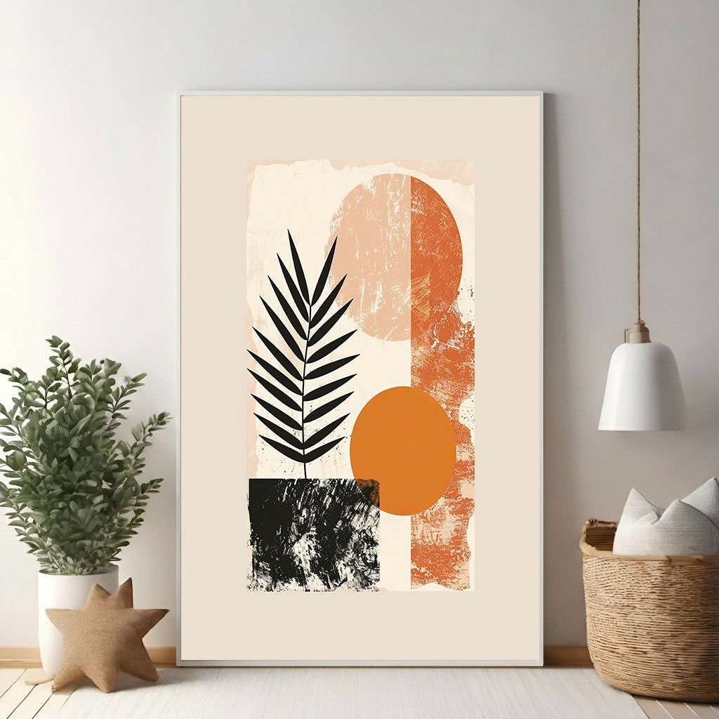 Abstract Botanical Geometric Wall Art