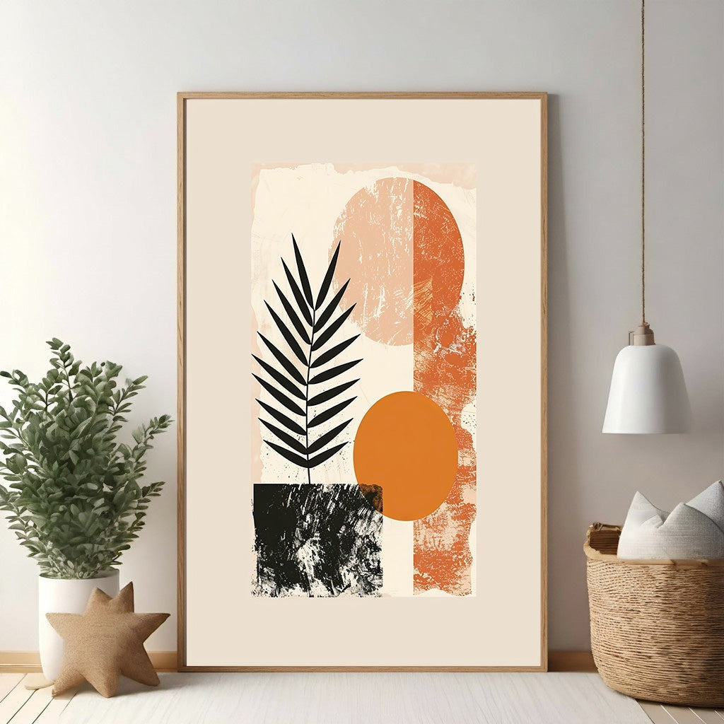 Abstract Botanical Geometric Wall Art