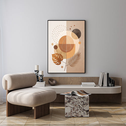Abstract Botanical Geometric Wall Art