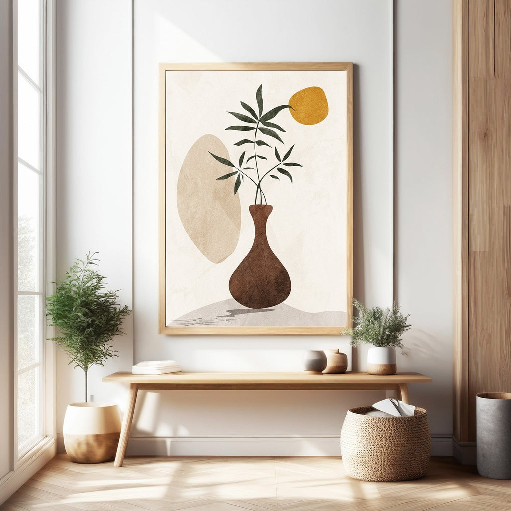 Abstract Botanical Vase Wall Art