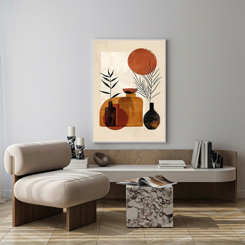 Abstract Botanical Vase Wall Art