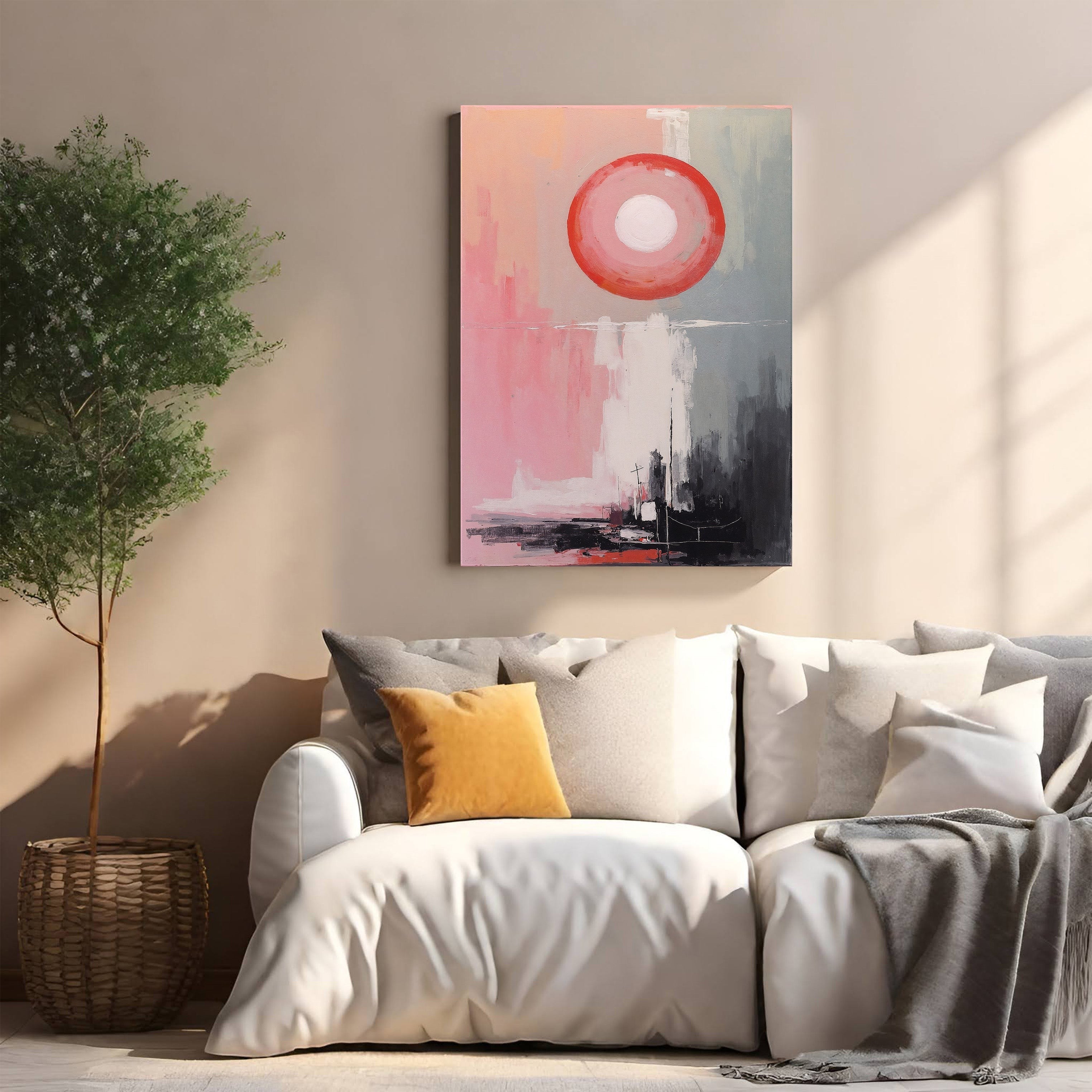 Abstract Circle Landscape Wall Art