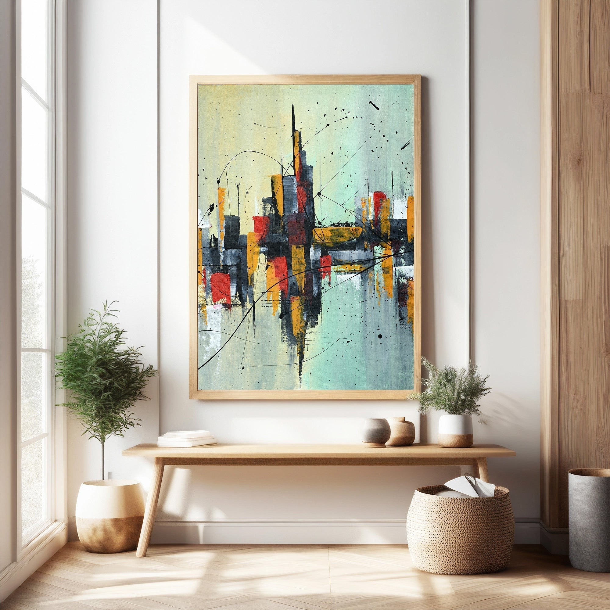 Abstract Cityscape Canvas Wall Art