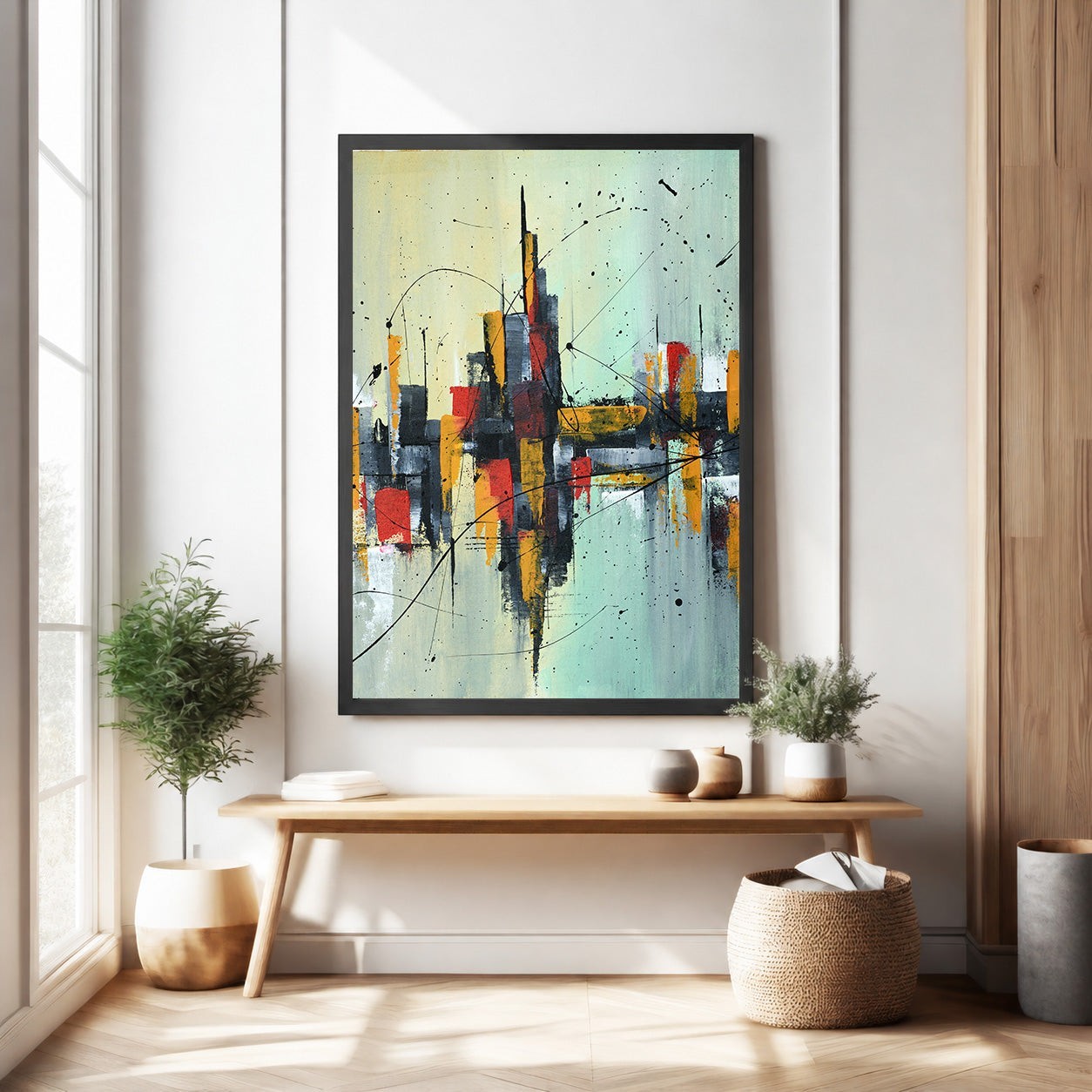 Abstract Cityscape Canvas Wall Art