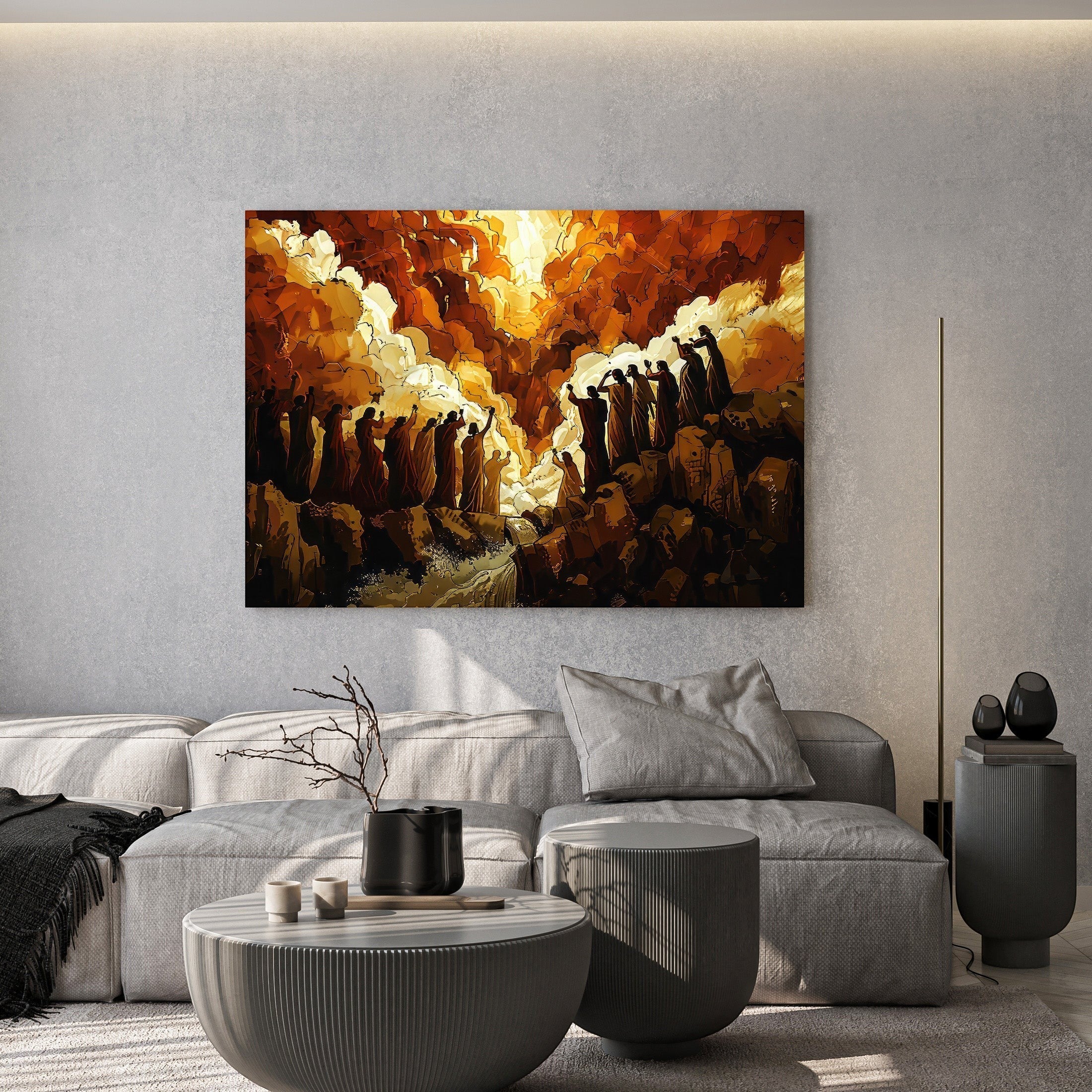 Abstract Figures In Dramatic Light