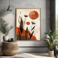 Abstract Floral Sunburst Wall Art