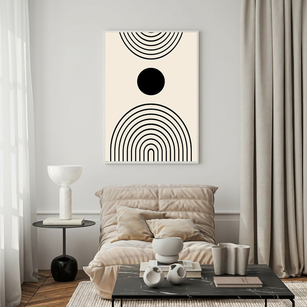 Abstract Geometric Arch Wall Art