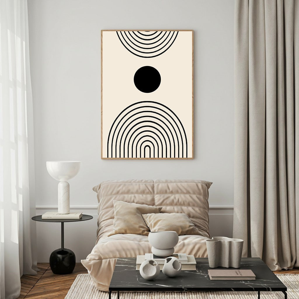 Abstract Geometric Arch Wall Art