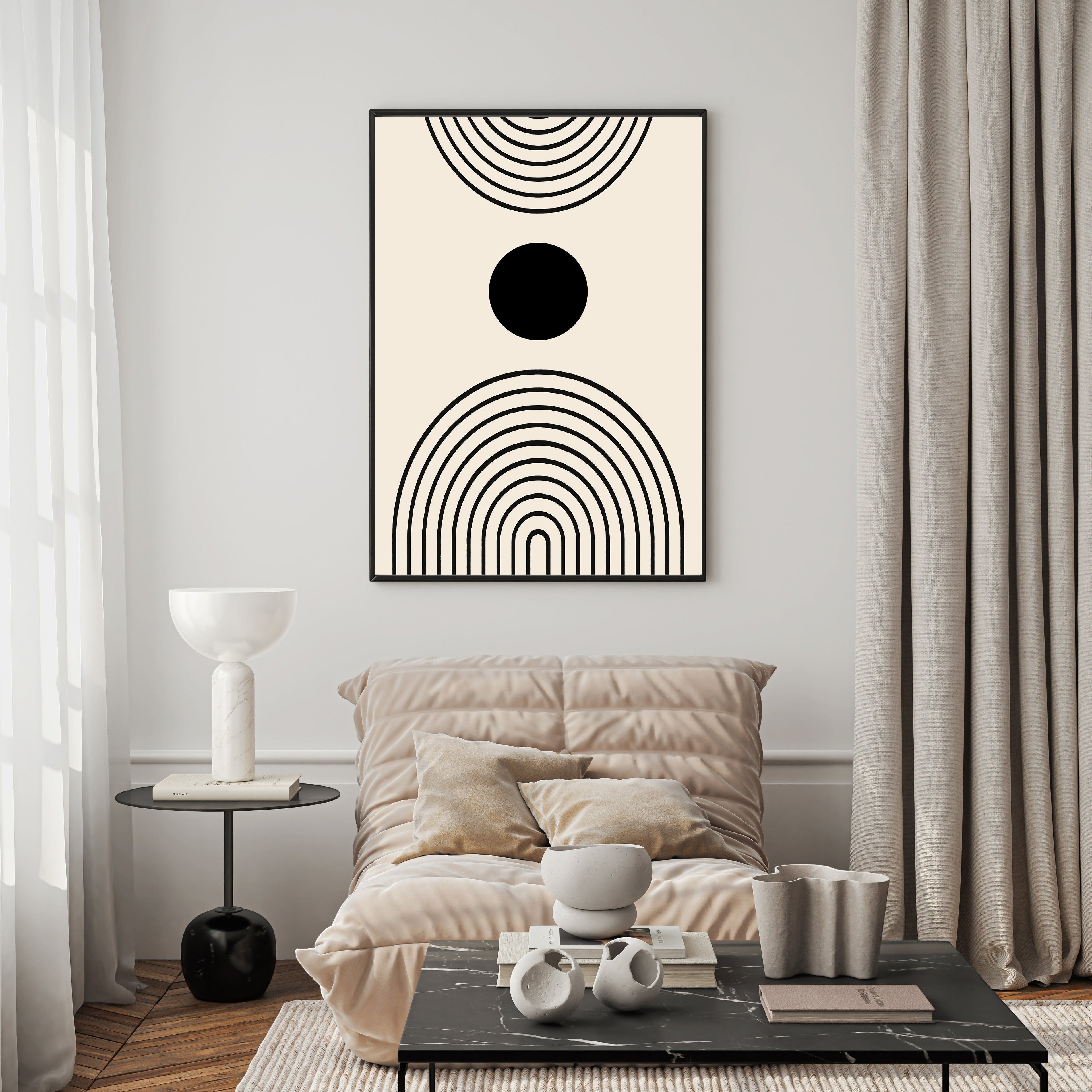 Abstract Geometric Arch Wall Art