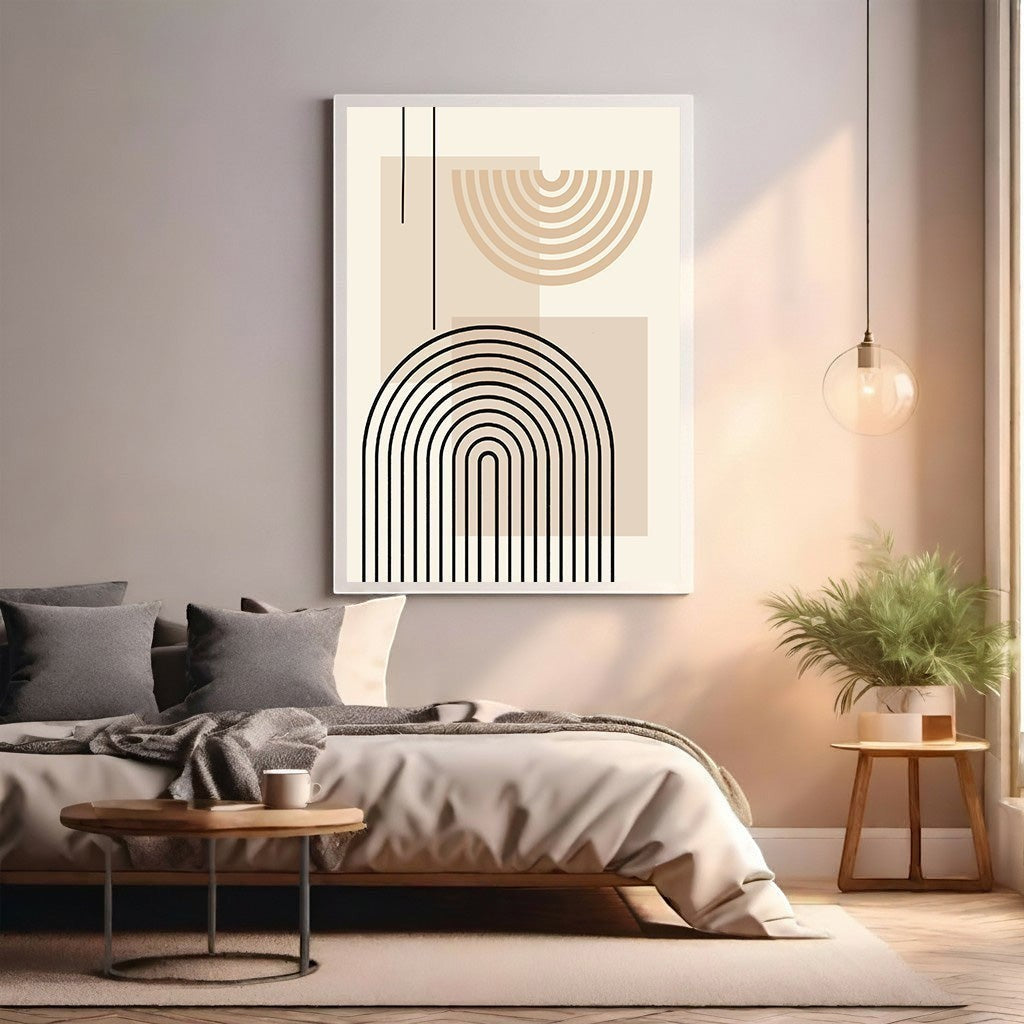 Abstract Geometric Arch Wall Art