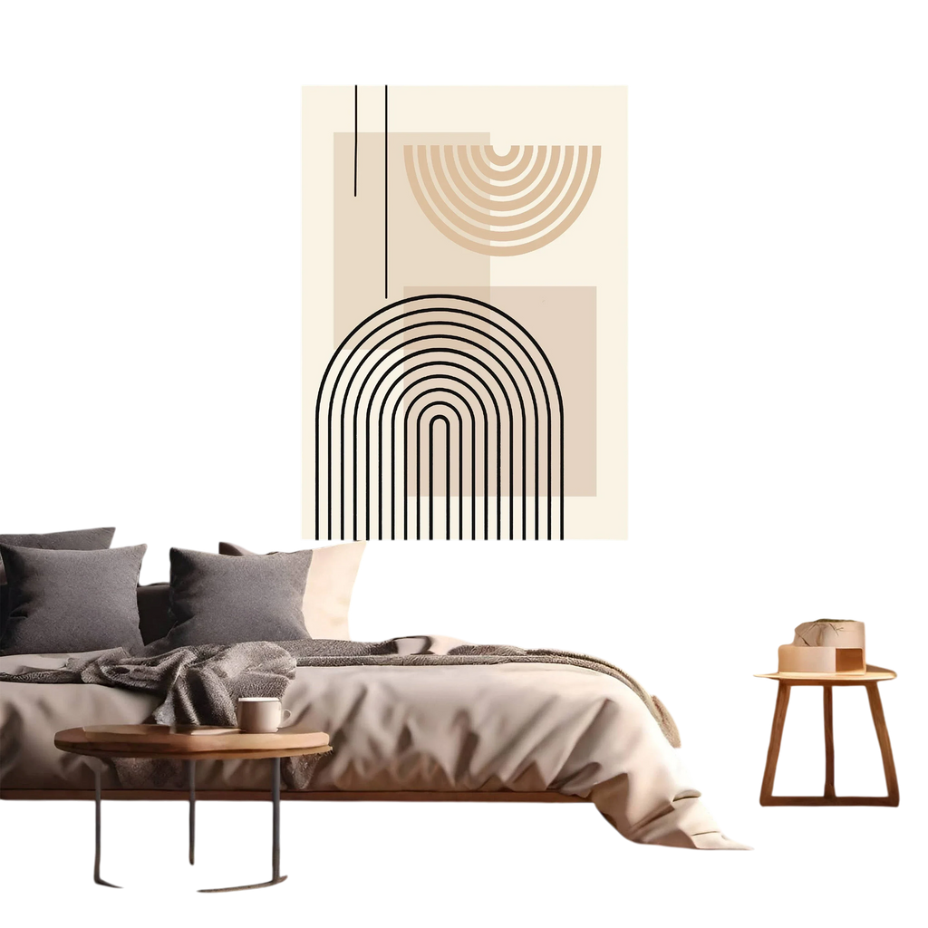 Abstract Geometric Arch Wall Art