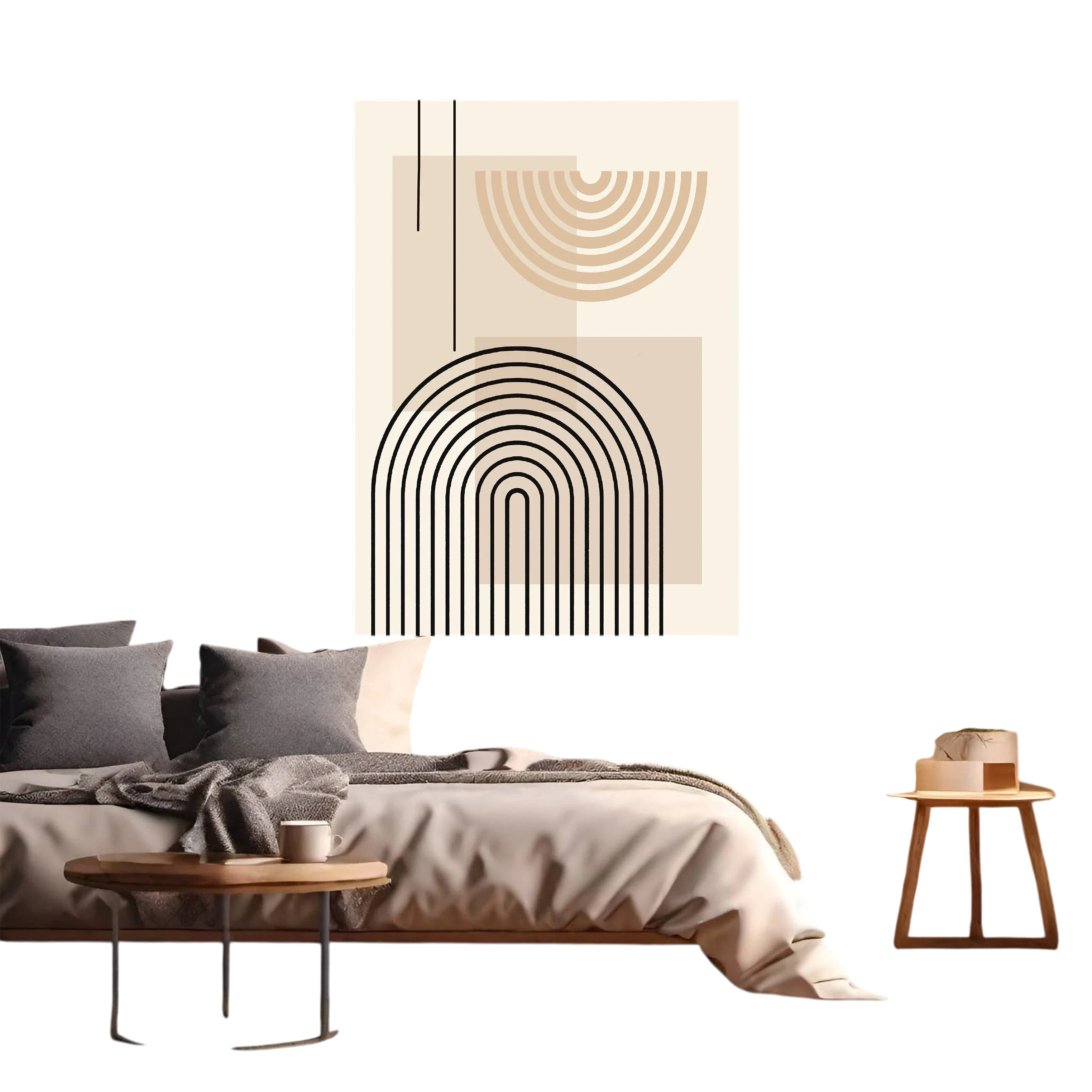 Abstract Geometric Arch Wall Art