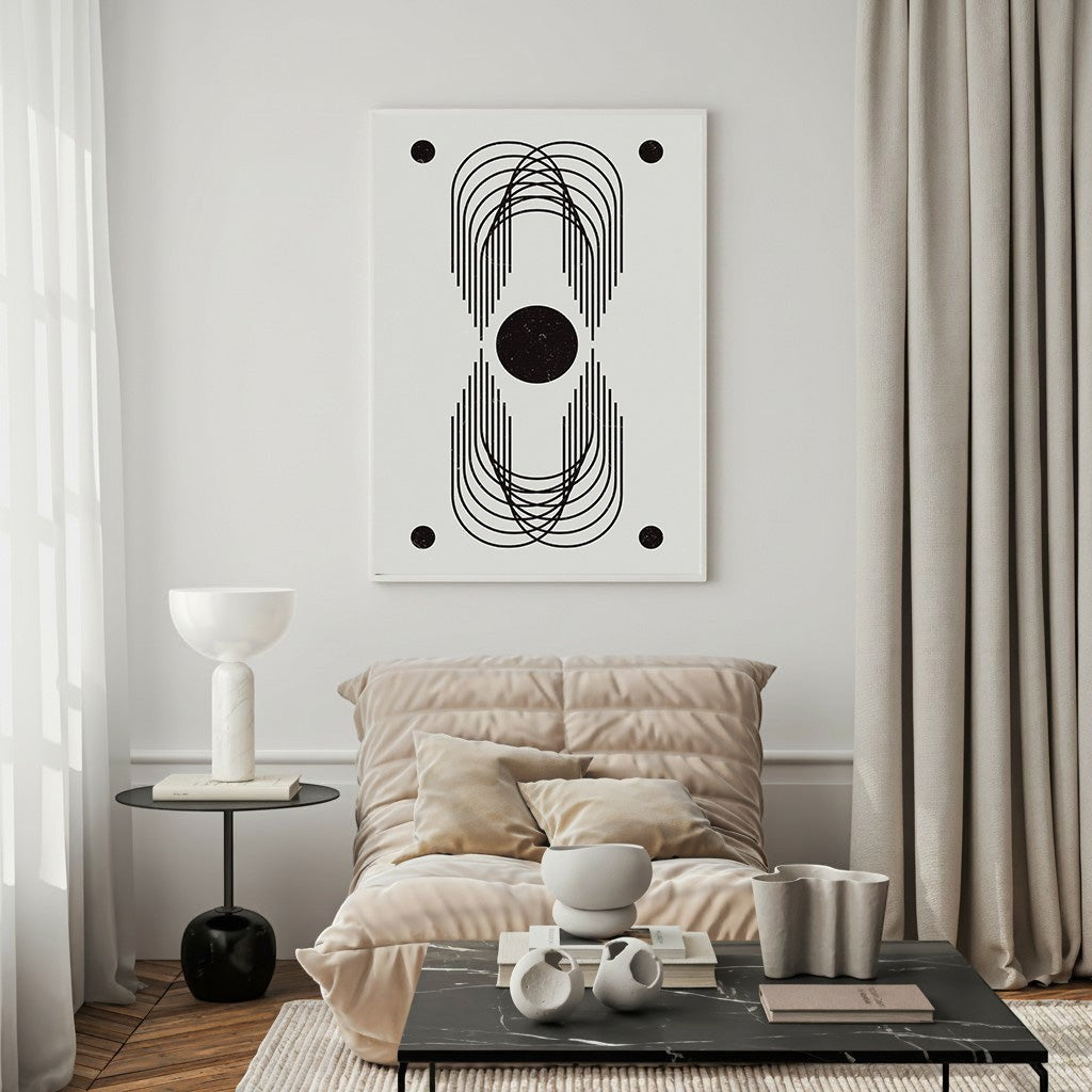 Abstract Geometric Arch Wall Art