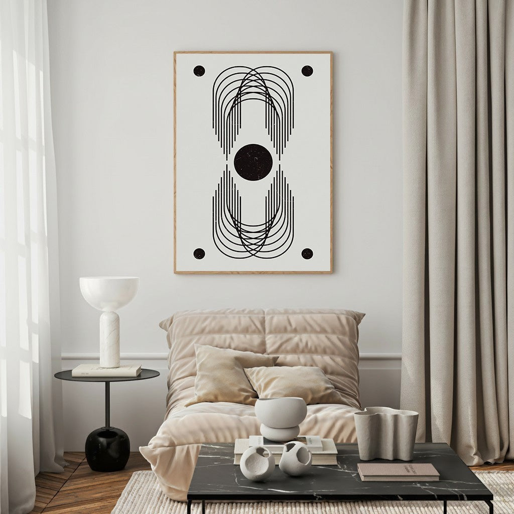 Abstract Geometric Arch Wall Art
