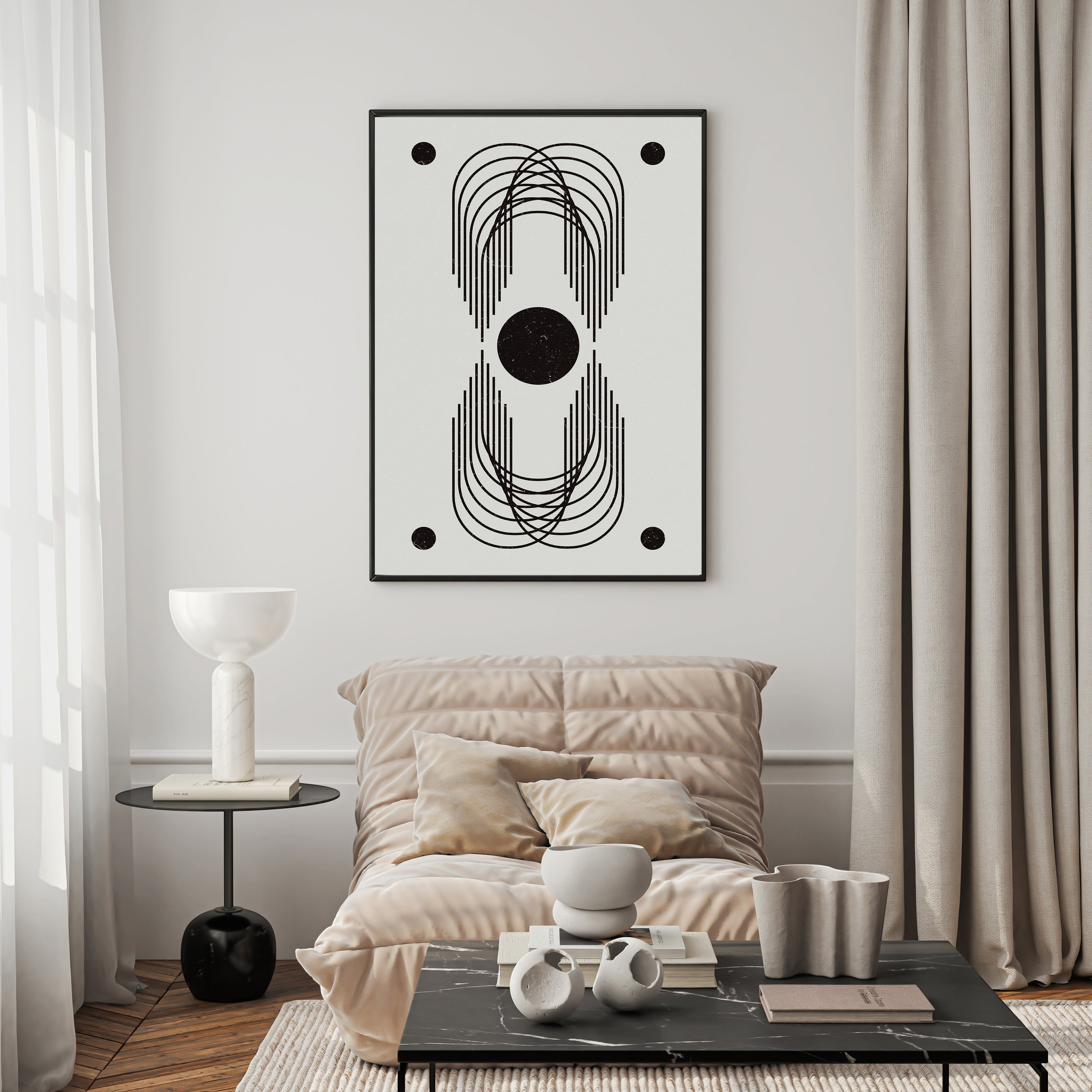 Abstract Geometric Arch Wall Art