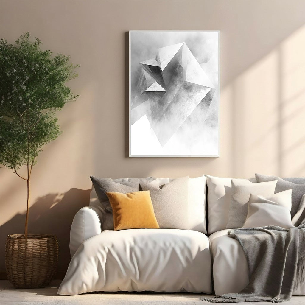 Abstract Geometric Crystal Wall Art