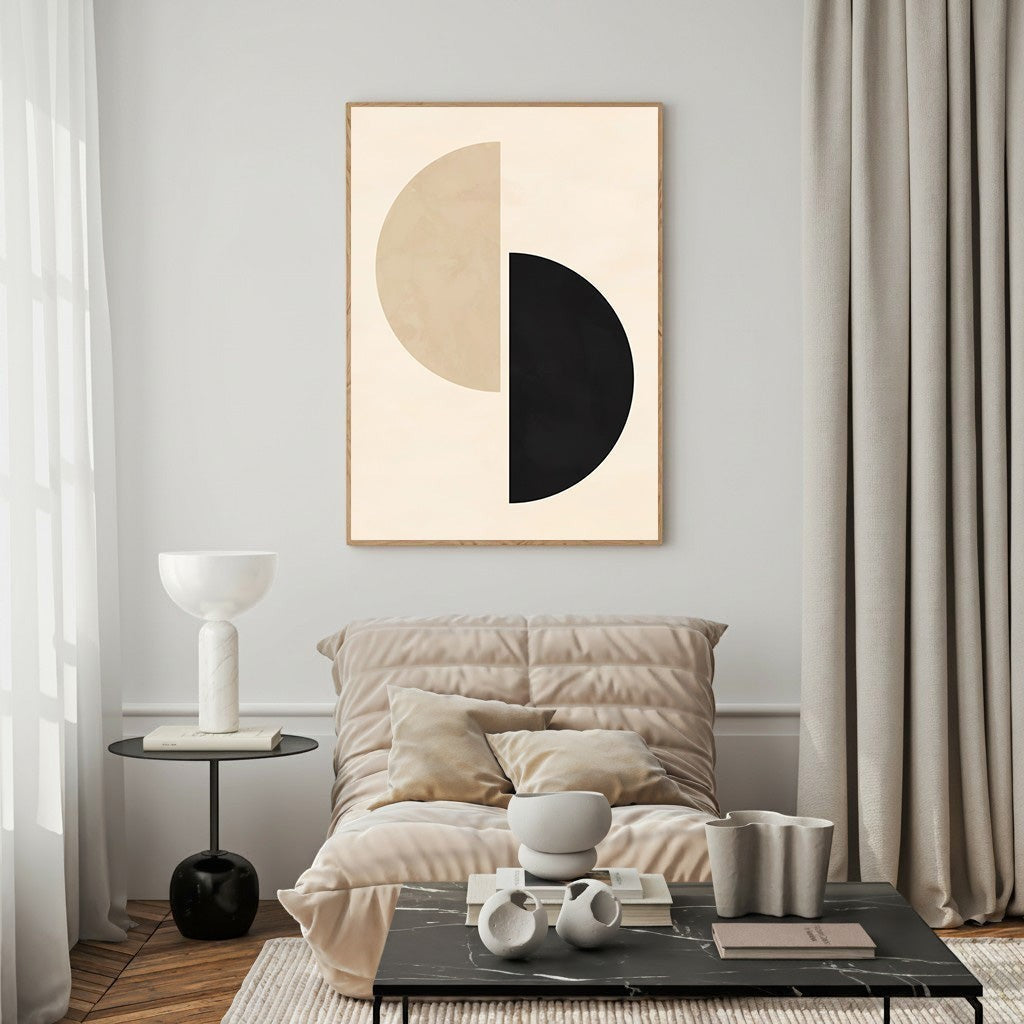 Abstract Geometric Circles Wall Art
