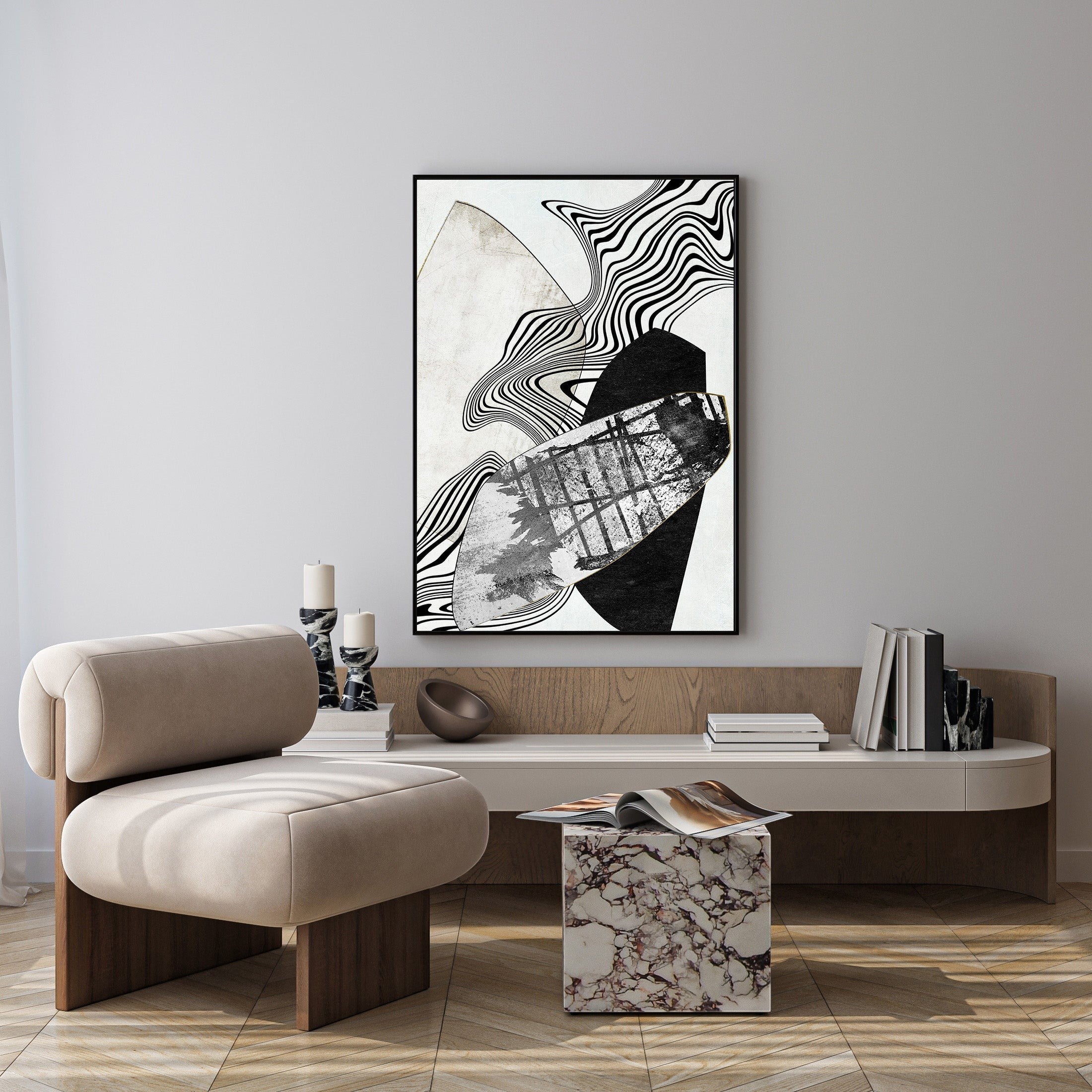 Abstract Geometric Composition Wall Art