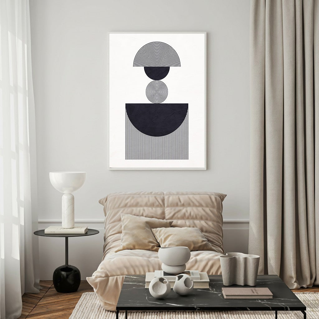 Abstract Geometric Composition Wall Art