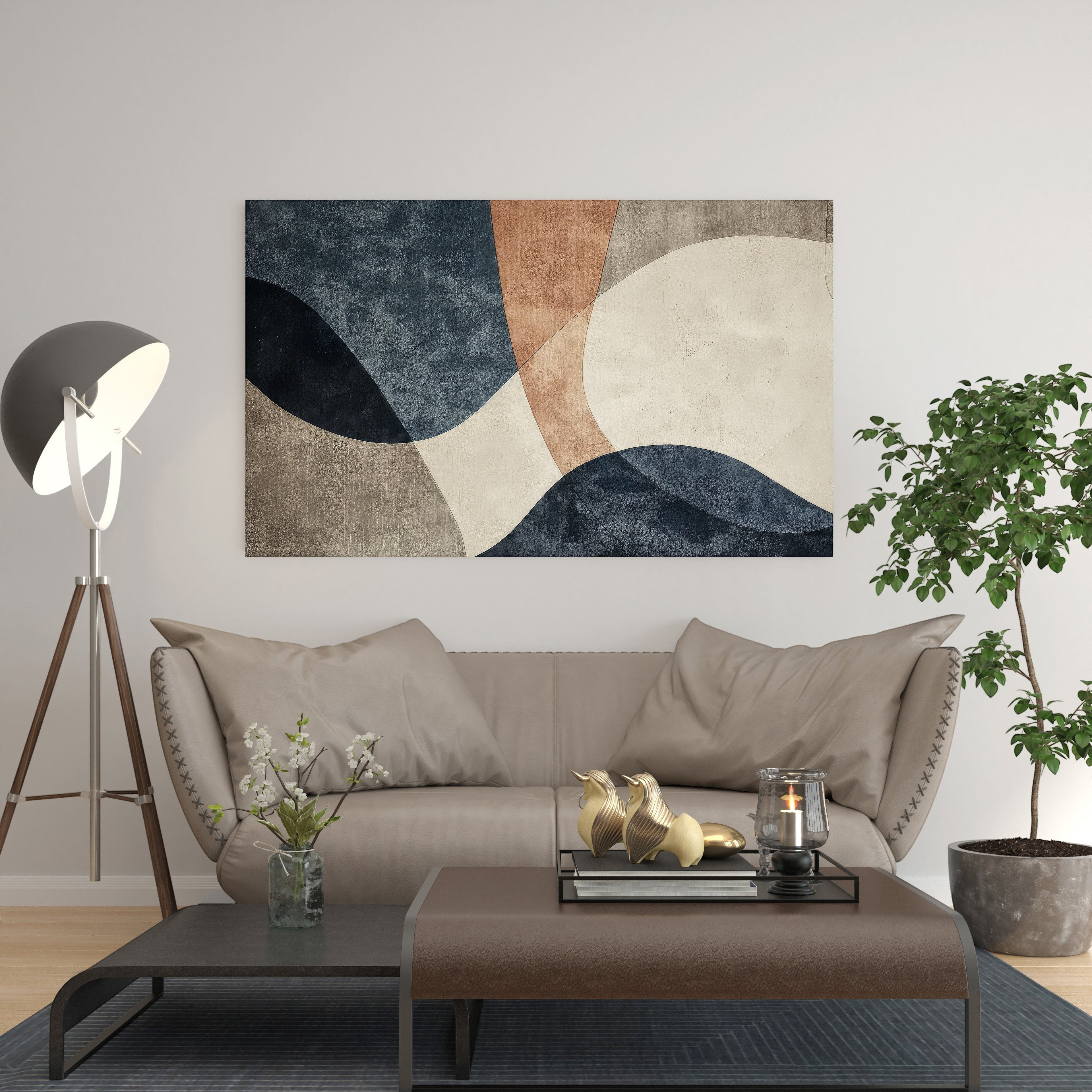 Abstract Geometric Shapes Wall Art