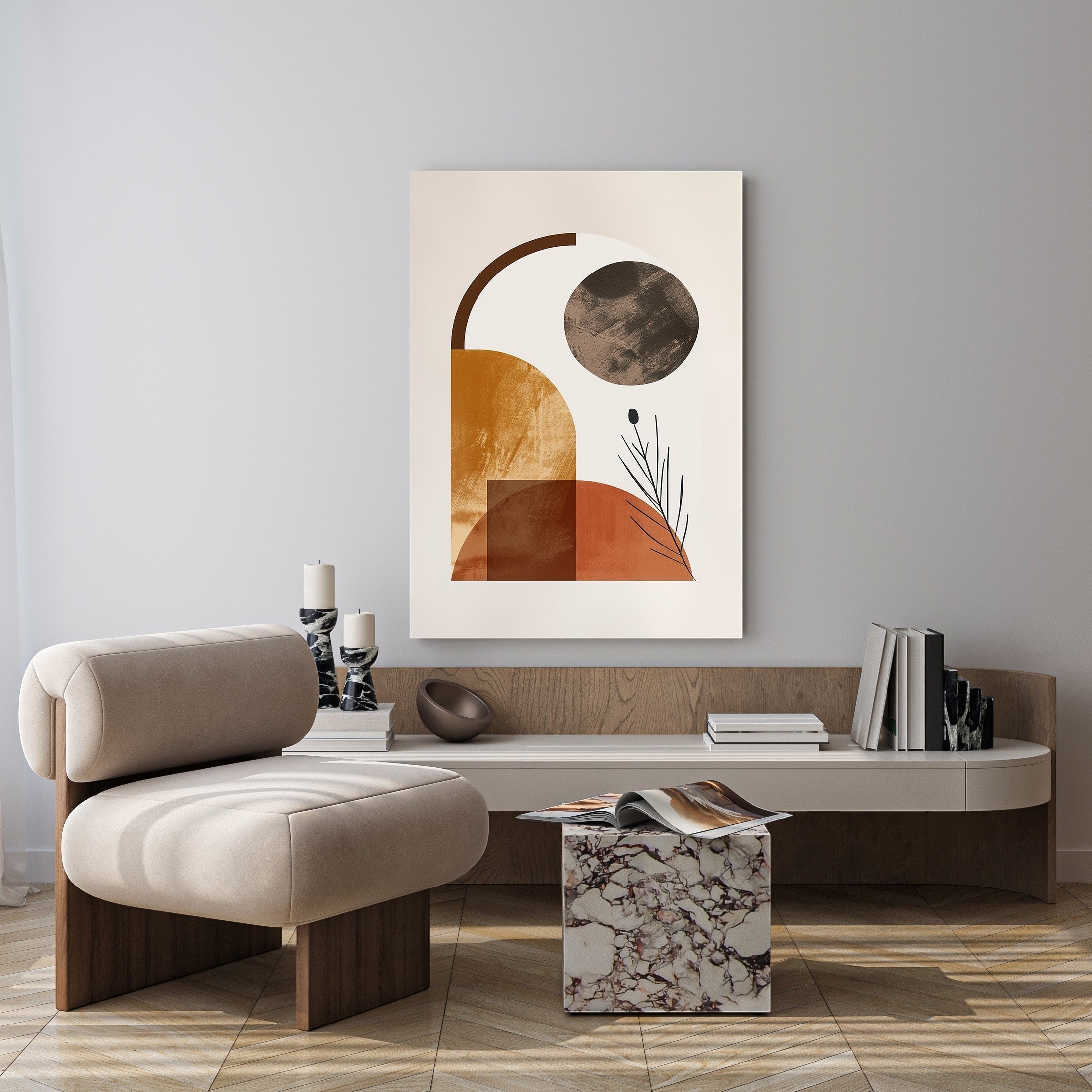 Abstract Geometric Composition Wall Art