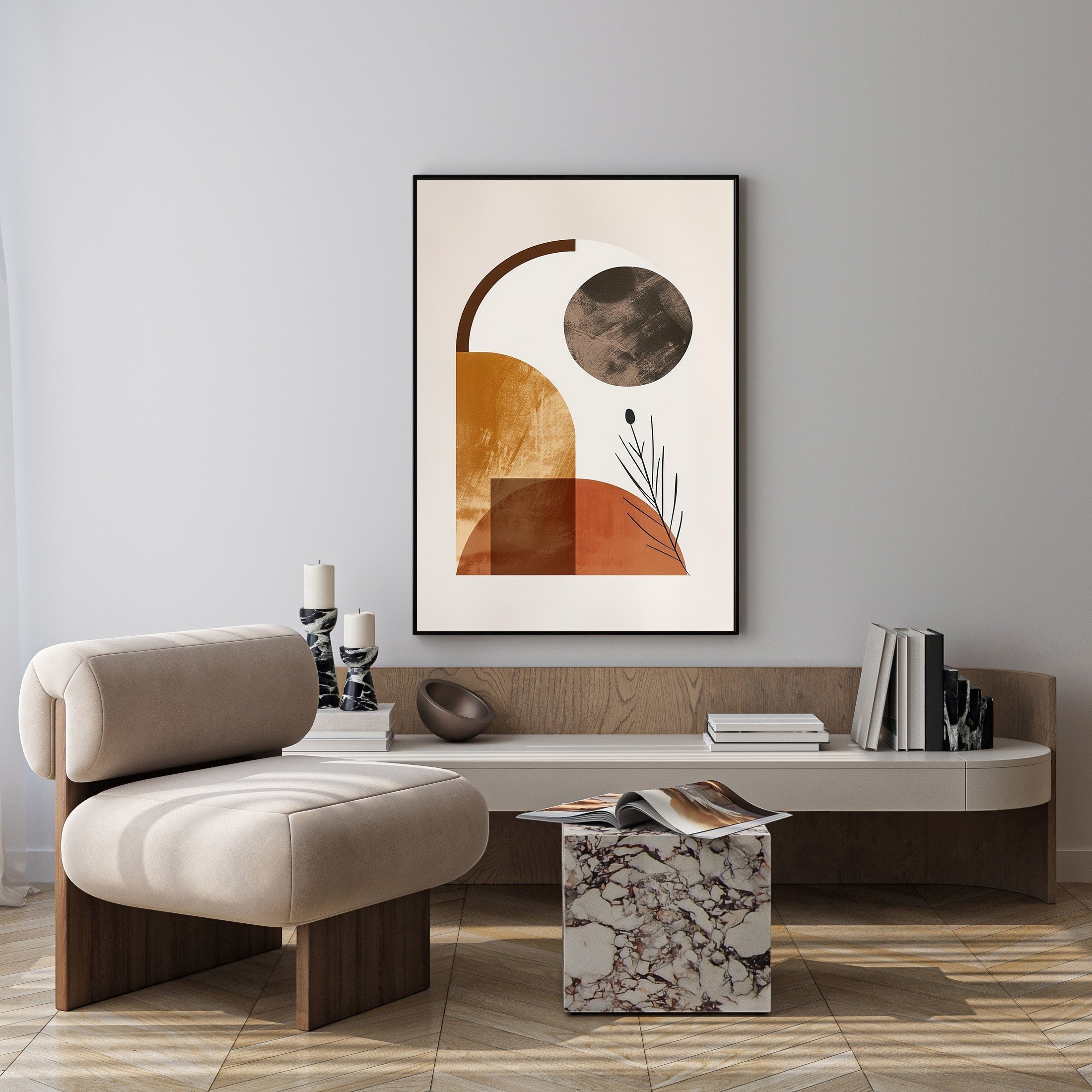 Abstract Geometric Composition Wall Art